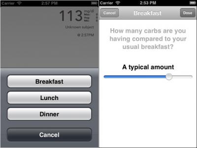 Meal Announcement Screenshots