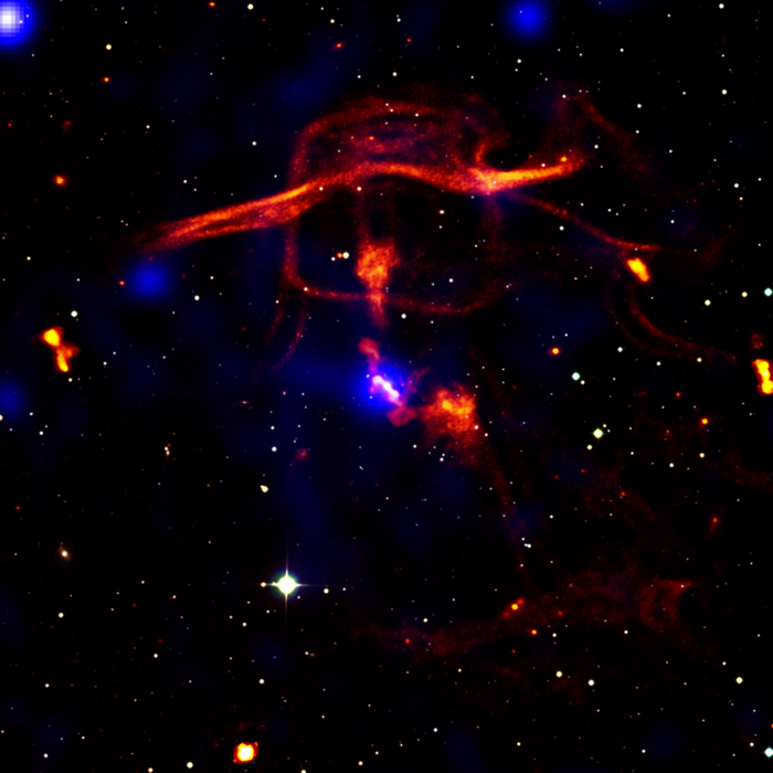 Warm gas coming from an active black hole