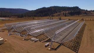 Aerial view of Canadian Hydrogen Intensity Mapping Experiment