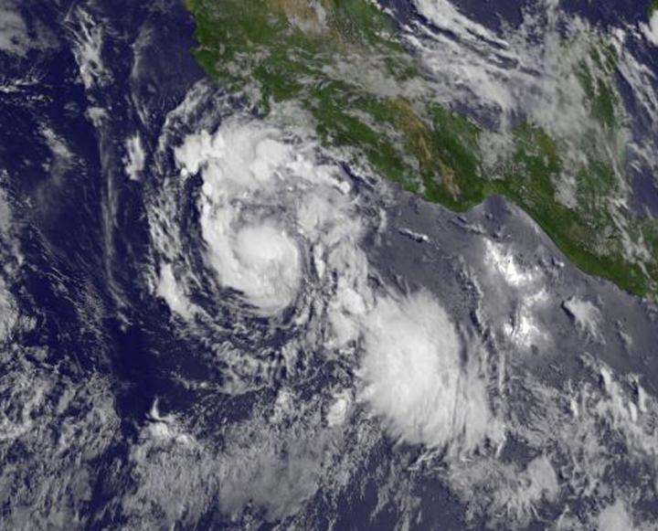 GOES-West image of Hilary