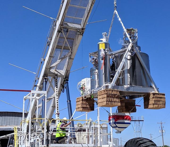 BOBCAT payload hangs from the launch vehicle