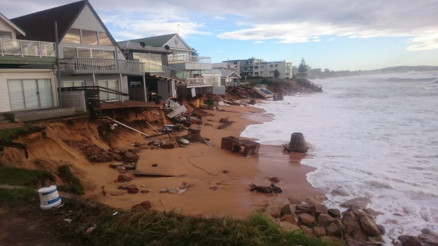 Damaged Homes in Sydney's Collaroy Beach