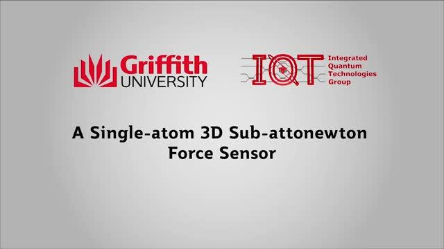 A Single-atom 3-D Sub-attonewton Force Sensor