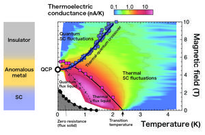 Figure 2. Color map of a thermoelectric signal that captures the fluctuations in superconductivity.