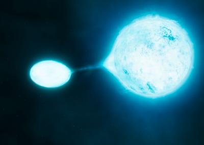 Artist's Impression of a Vampire Star and its Victim