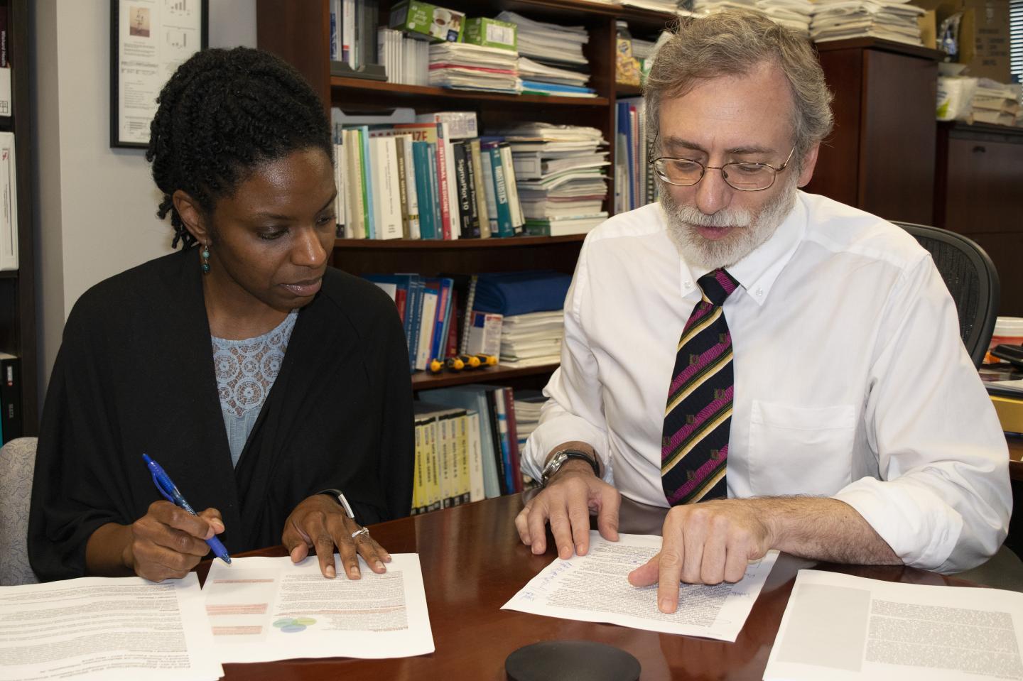Regenstrief Institute Investigators April Savoy, Ph.D., and Michael Weiner, M.D., M.P.H.