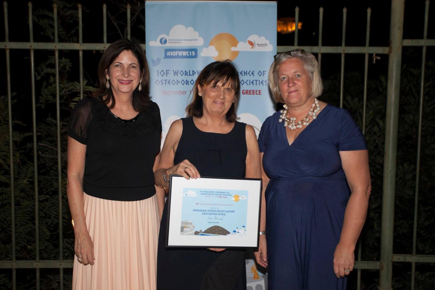 Winner of 2015 IOF Linda Edwards Memorial Award