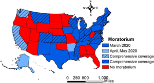 State water shutoff moratoria actions in 2020