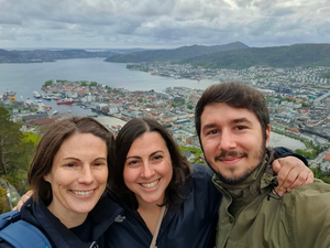 Lead authors of the study (from left to right): Astrid Collingro, Jennah Dharamshi, and Stephan Köstlbacher.