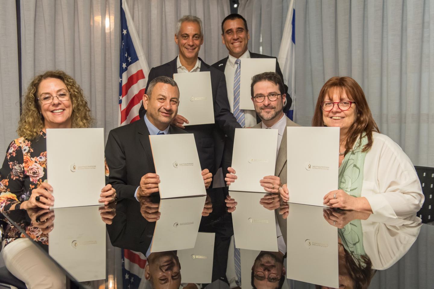 Northwestern University and Ben-Gurion University Sign Water Research MOU in the Presence of Chicago Mayor Rahm Emanuel