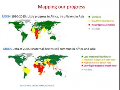 Map Depicts World Progress in Addressing Maternal and Child Health