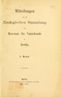 <i>Mitteilungen aus dem Museum für Naturkunde</i>
