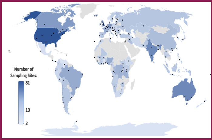 137 sampled locations