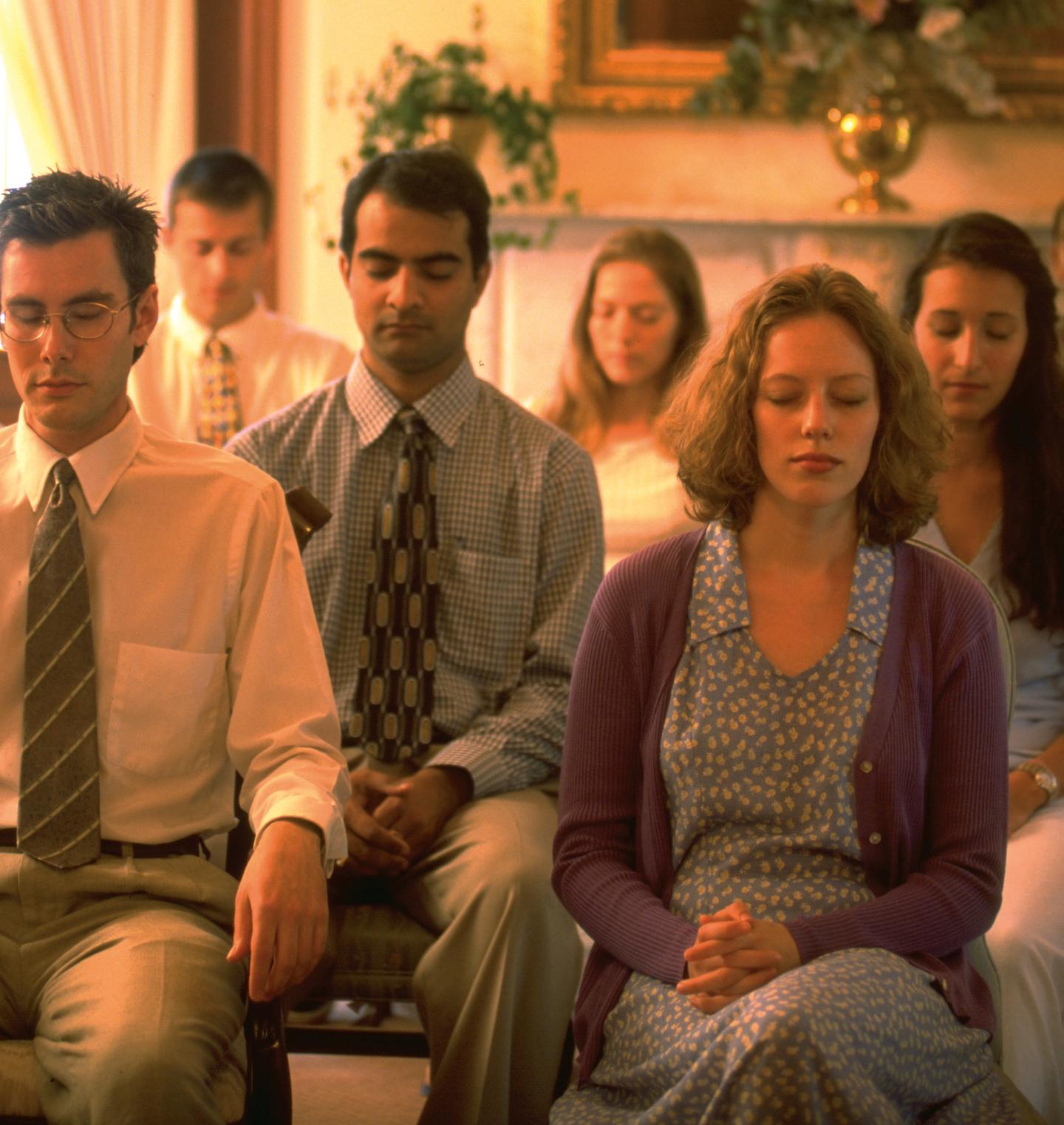 Students at Maharishi University of Managment Practice the Transcendental Meditation Technique