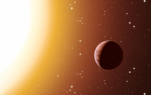 Artist's impression of a hot Jupiter