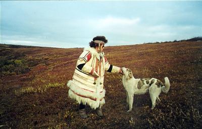 Nganasan Woman with Dog