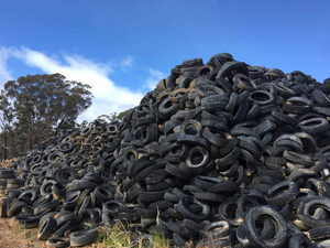 Tyre stockpile