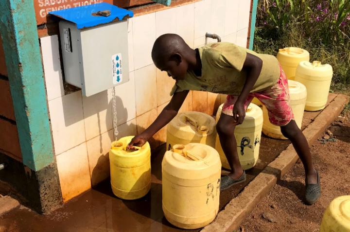 Chlorine treatment at the point of collection