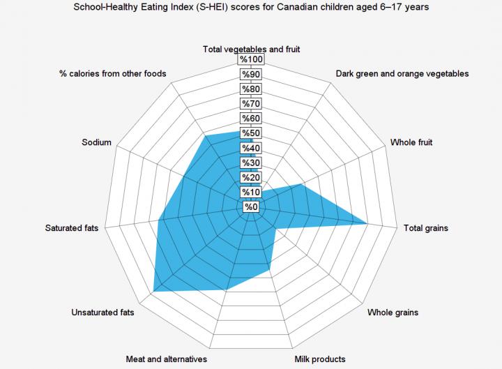 School-Healthy Eating Index (S-HEI) Scores for Canadian Children Aged 6-17 Years