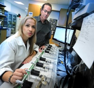 Dr. R. Clinton Webb, Medical College of Georgia, and Dr. Camilla Wenceslau, Brazilian Postdoctoral F