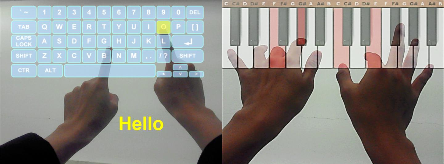 Virtual Text and Piano Keyboard