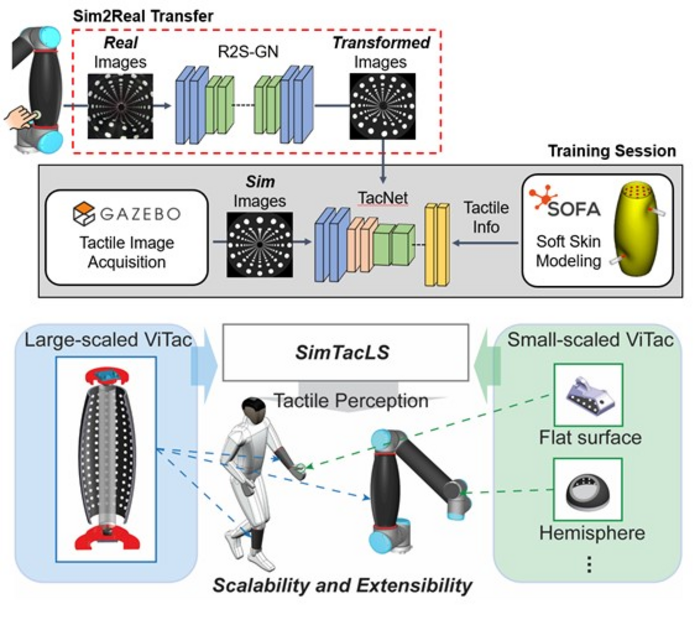 A simulation and learning framework for tactile perception in robots