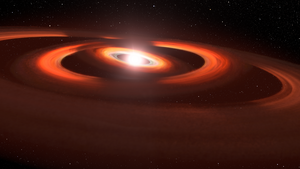 CONCENTRIC GAS-AND-DUST DISKS AROUND STAR TW HYDRAE (ARTIST'S CONCEPT)