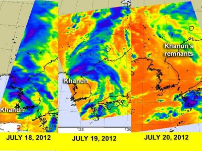 NASA Sees Tropical Depression Khanun Over 3 Days
