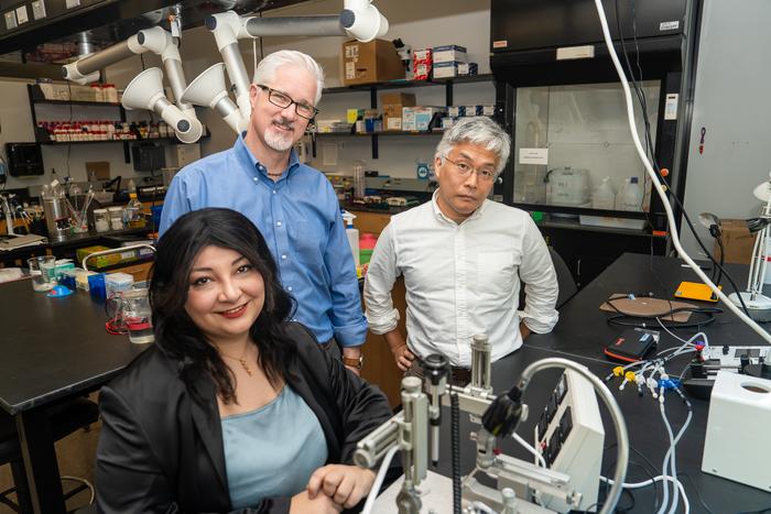 From left to right: Rose-Marie Akiki, Dr. Christopher Cowan, and Dr. Makoto Taniguchi of the Medical University of South Carolina