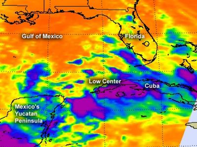 Infrared Image of the Gulf Low Pressure Area