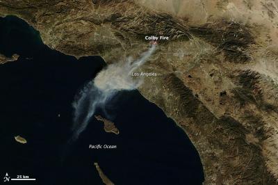 Terra Image of the Colby Fire
