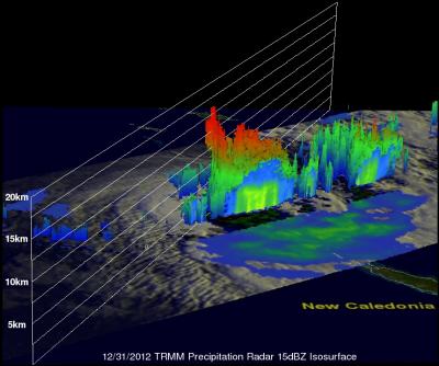 NASA's TRMM Satellite 3-D Image of Freda
