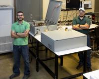 Researchers with ORNL hybrid inverter platform