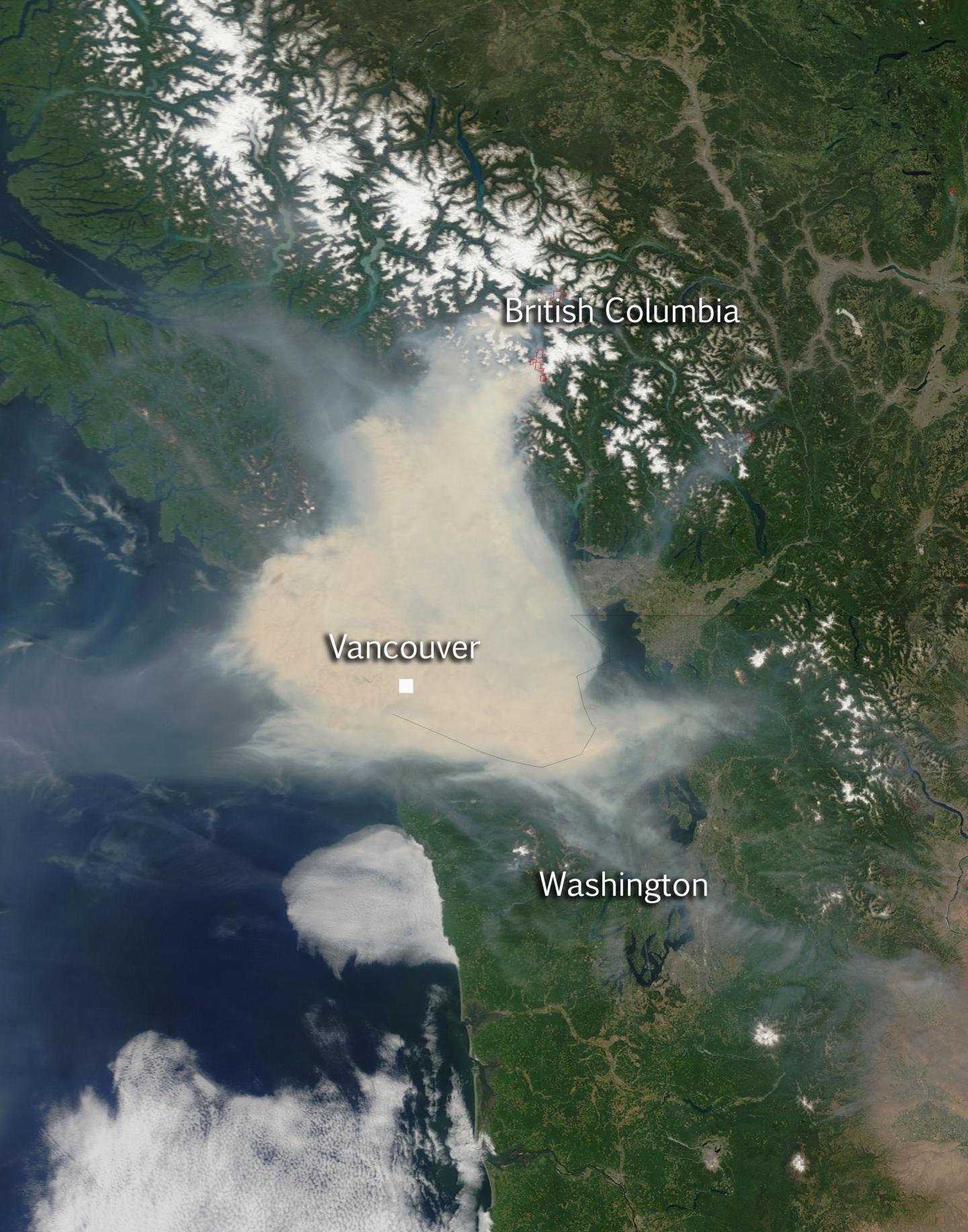 Aqua Image of Smoke Over Vancouver