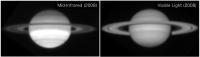 Comparison of the Images of Saturn's Rings