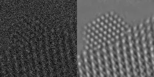 Nanoparticles under AI-assisted resolution