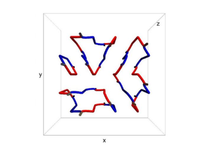 Top view quantum vortex network 3D configuration