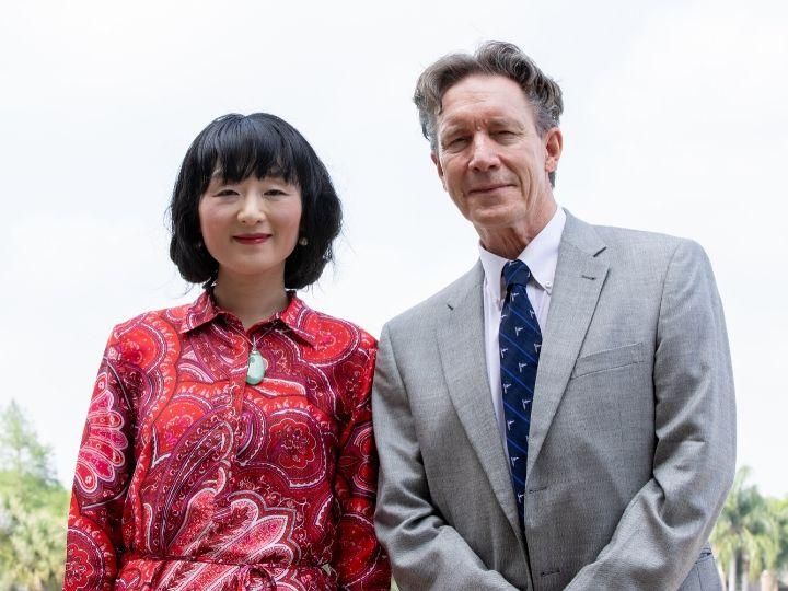 Wa Xian, Stem Cell Center at University of Houston and Frank McKeon, director of the center