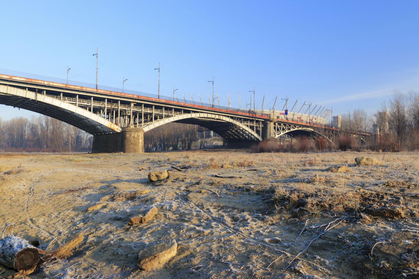 Dry Riverbed in Warsaw, Poland