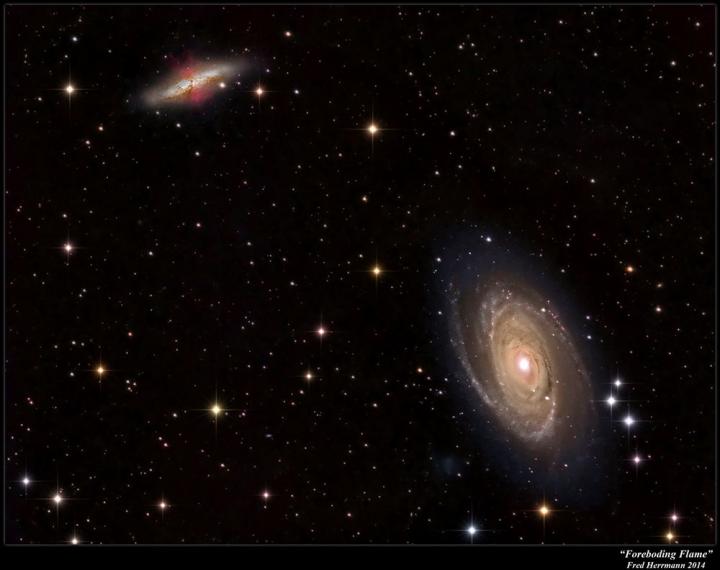 Pair of Nearby Galaxies with Possible Intergalactic Transfer