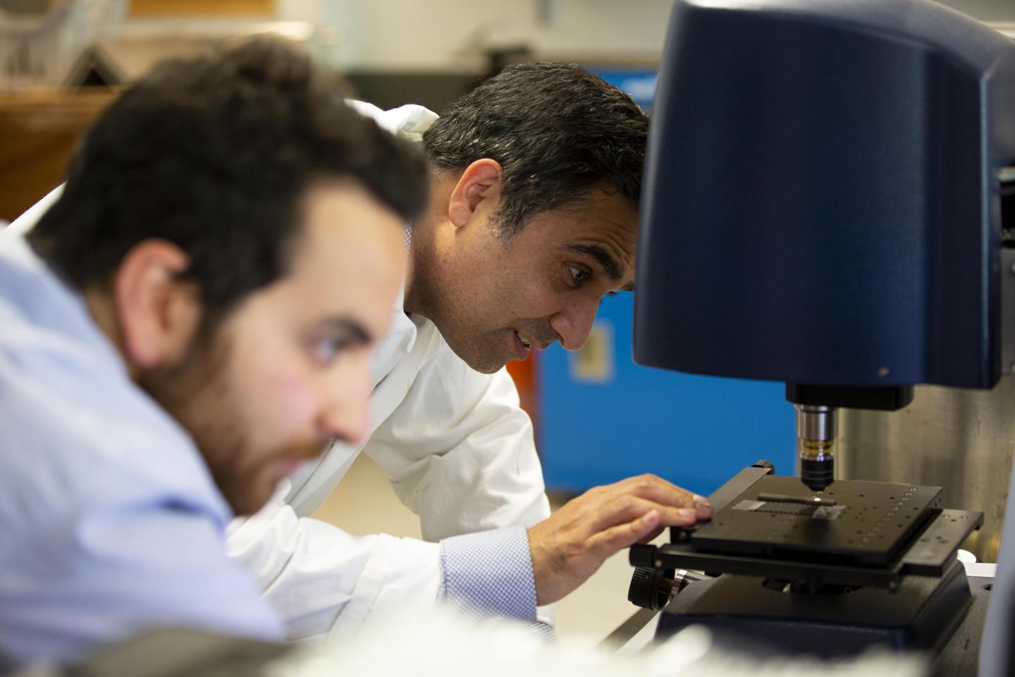 Abbas Milani in his Lab