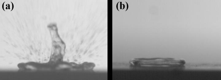 Snapshots of Hot Surface and Cold Droplet Interaction at 3 Milliseconds