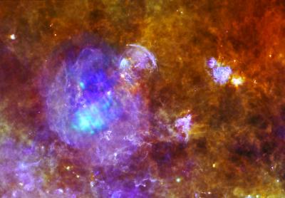 Supernova Remnant W44 Captured by Esa's Herschel and Xmm-Newton