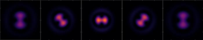 The image of an atom produced by a quantum gas microscope