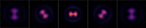 The image of an atom produced by a quantum gas microscope