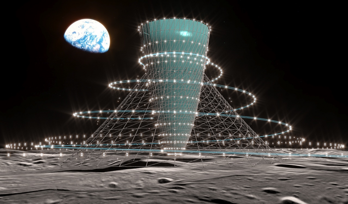 Proposed 'LunaGlass' moon colony