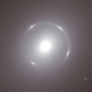 Close-up of the Einstein ring around galaxy NGC 6505