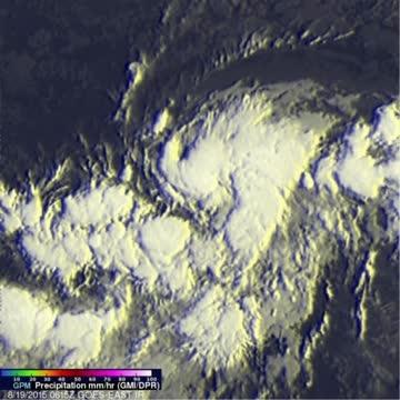 GPM Sees Tropical Storm Danny's Asymmetric Rainfall