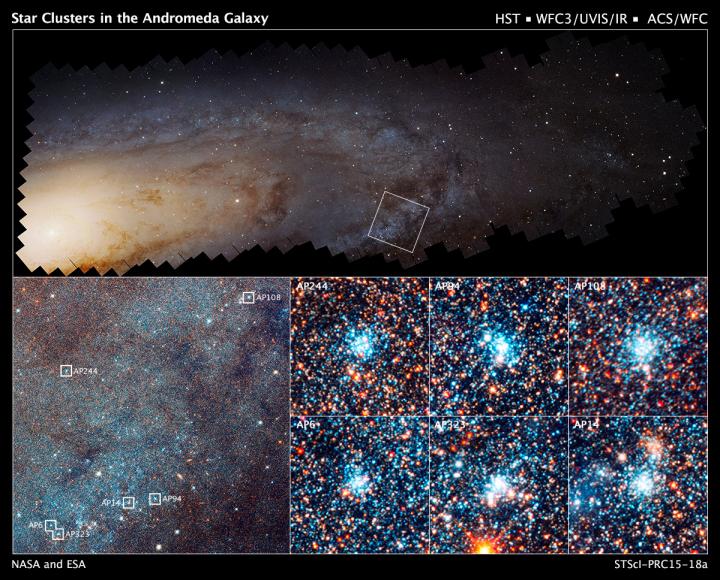 Hubble Mosaic of 414 Photographs of the M31