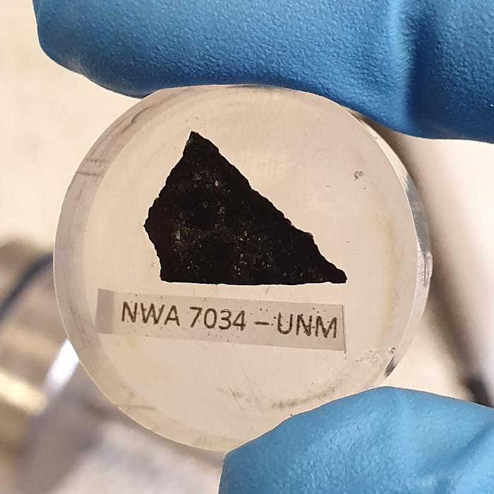 A sample of the Martian meteorite known as 'Black Beauty'